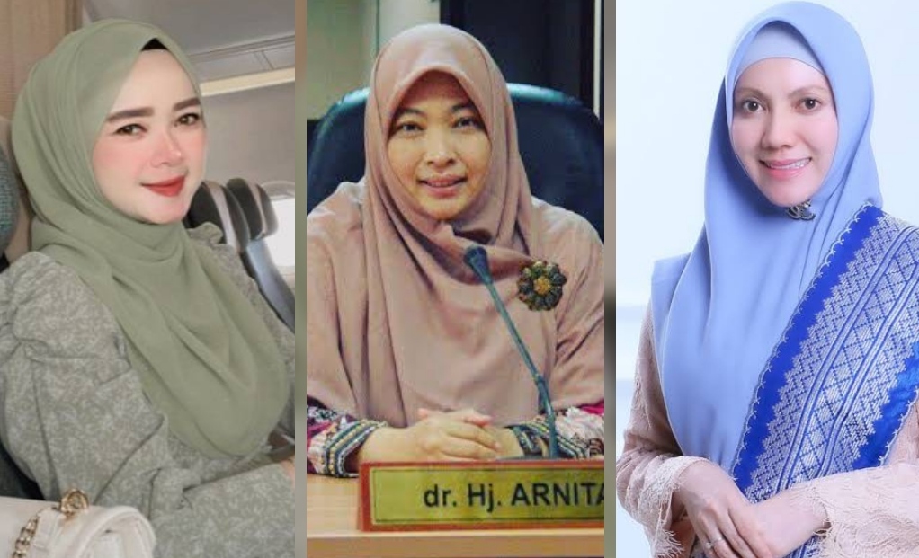 Perolehan suara (dari kiri-kanan) Sella Pitaloka, dr Arnita Sari, dan Hj Sulastri tinggi (foto/int)