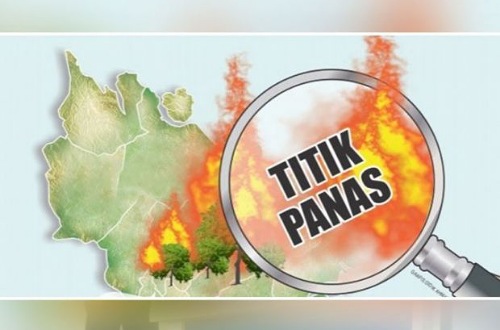 Sebaran titik panas di Riau.(ilustrasi/int)