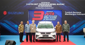 Seremoni pencapaian 3 juta unit produksi mobil disaksikan para Komisaris, Board of Director dan 52 mitra bisnis (foto/ist)