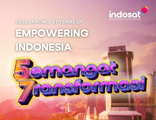 Indosat Ooredoo Hutchison (Indosat or IOH) celebrates its 57th anniversary.