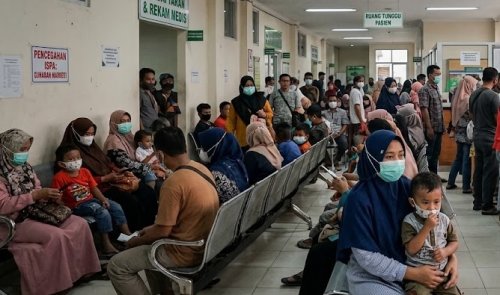 Kasus ISPA di Pekanbaru meningkat akibat kabut asap karhutla.(ilustrasi/AI/halloriau.com)