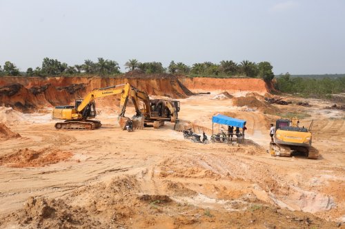 Tambang ilegal di Kampar.(foto: mcr)