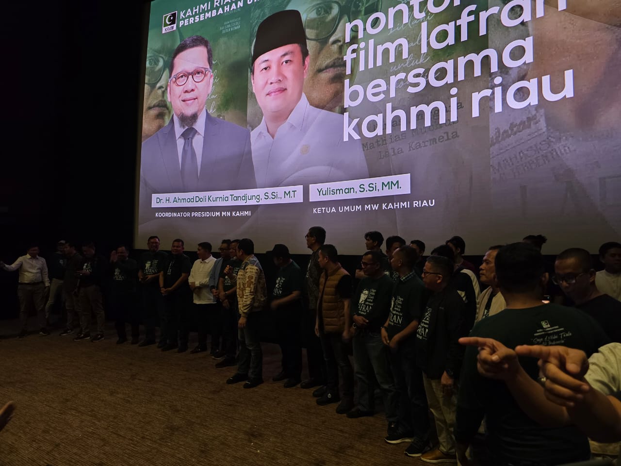 Pelajar dan Tokoh ramaikan Nobar Film LAFRAN di Kota Pekanbaru (foto/ist)