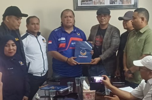 Ketua PWI Riau terima kunjungan DPW NasDem Riau.(foto: istimewa)