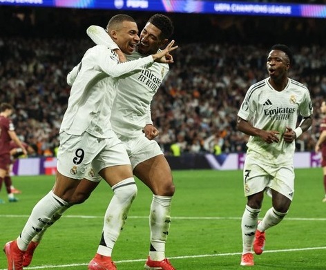 Real Madrid kalahkan Manchester City 3-1 lewat hat-trick Kylian Mbappe.