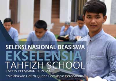 Ekselensia Tahfizh School (eTahfizh) buka pendaftaran santri baru.