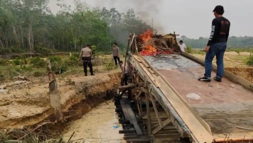 Ilustrasi Polres Kuansing gempur tambang emas ilegal (foto/int)