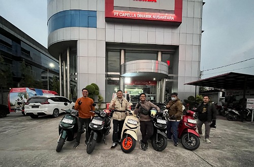 Capella Honda Riau ajak media dan vloger touring ke Sumbar.(foto: barkah/halloriau.com)