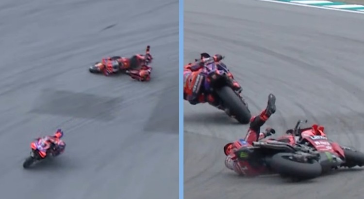 Crash menghentikan laju Bagnaia di Sprint Race MotoGP Malaysia 2024 (foto/int)