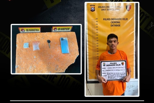 Tersangka beserta barang bukti yang berhasil diamankan pihak kepolisian. (Foto: Ayendra)