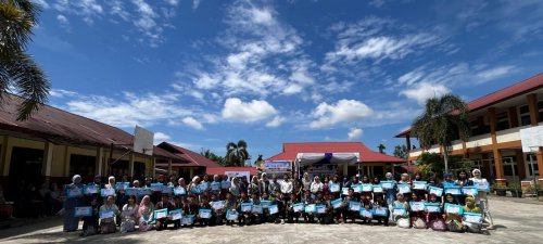 Camat Kuanteng, Eka Putra hadiri perpisahan SMPN 1 Teluk Kuantan (foto/ultra)