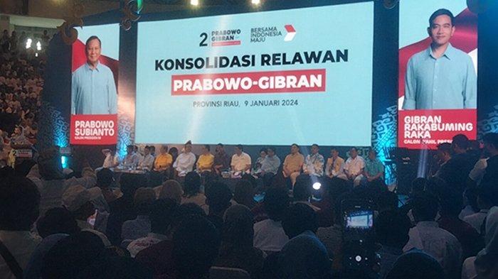 Kmapanye Prabowo-Gibran di Gelanggang Remaja Pekanbaru.(foto: tribunpekanbaru.com)