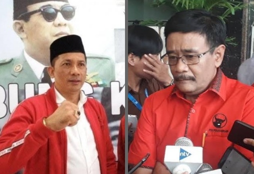 Ketua DPP Djarot Saiful Hidayat (kanan) tak mau menyebut Bupati Meranti, M Adil sebagai kader PDIP (foto/int)