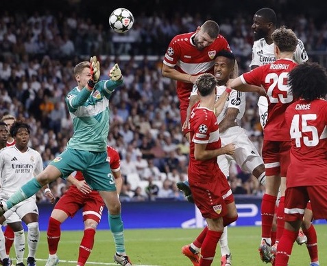 Real Madrid menang 3-1 atas Stuttgart di laga pertama Liga Champions.