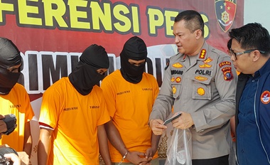 Sembilan pelaku perdagangan orang diringkus Polda Riau (foto/bayu-halloriau)