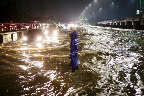 Banjir akibat cuaca ekstrtem di Riau.(ilustrasi/int)