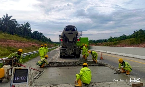 Perbaikan Tol HK.(foto: istimewa)