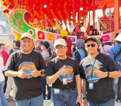 BRI Cabang Bagansiapiapi mendukung Festival Bakar Tongkang Rokan Hilir (foto/afrizal)