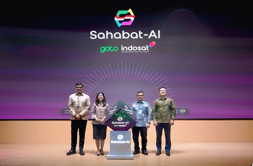 Indosat dan GoTo meluncurkan Sahabat-AI. (Foto: Istimewa)