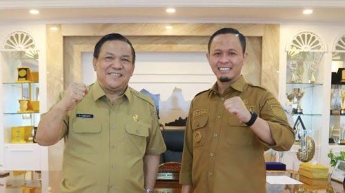 Plt Gubernur Riau, SF Hariyanto dan Walikota Pekanbaru, Agung Nugroho.(foto: mimi/halloriau.com)