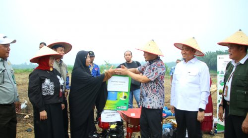 Wako Pekanbaru, Agung Nugroho salurkan Alsintan untuk 13 kelompok tani (foto/int)