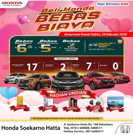 Beli Honda di Showroom Event HSH, Bebas Biaya dan Banyak Hadiahnya