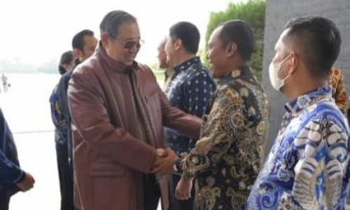 Ketua Majelis Tinggi Partai Demokrat, SBY saat berkunjung ke Riau.(foto: int)