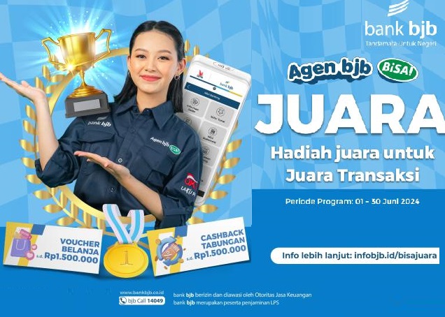 Bank BJB kembali meluncurkan program promosi terbaru bertajuk "Agen bjb BiSA! JUARA". 