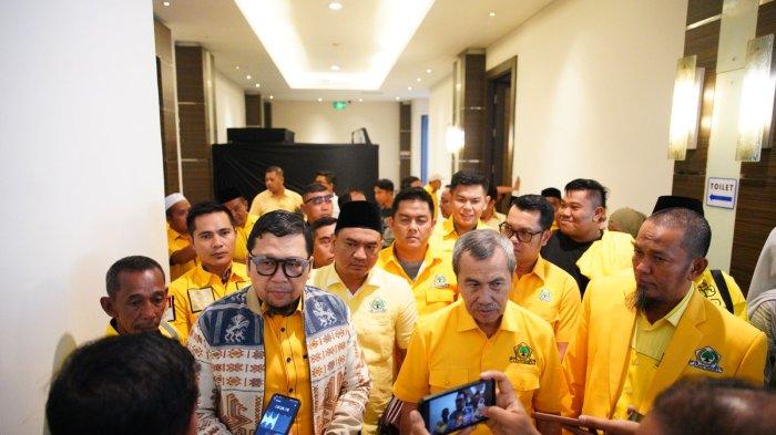 Wakil Ketua Umum DPP Bidang Pemenangan Pemilu, Ahmad Doli Kurnia Tandjung saat hadiri konsolidasi Golkar di Pekanbaru.(foto: tribunpekanbaru.com)