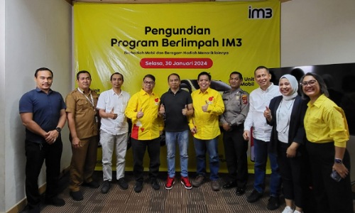 Pengundian Program IM3 Sumatera BeRLimpah, 30 Januari 2024 di Medan secara live streaming melalui Instagram @Sahabatim3Sumatera.(foto: istimewa)
