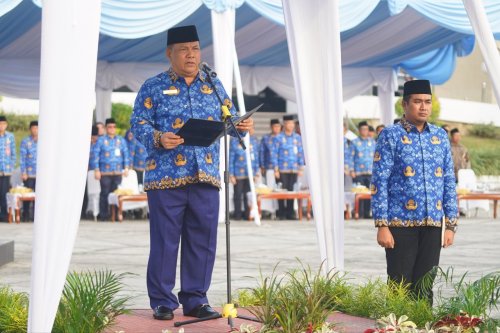 Upacara Hari Koperasi Nasional (Harkopnas) ke-79 tingkat Provinsi Riau di Halaman Kantor Gubernur Riau (foto/ist)