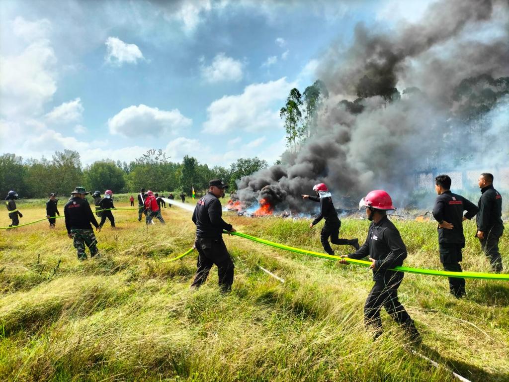 PT Arara Abadi sukses kembali mengadakan Latgab Helitack Crew tahun 2023 (foto/ist)