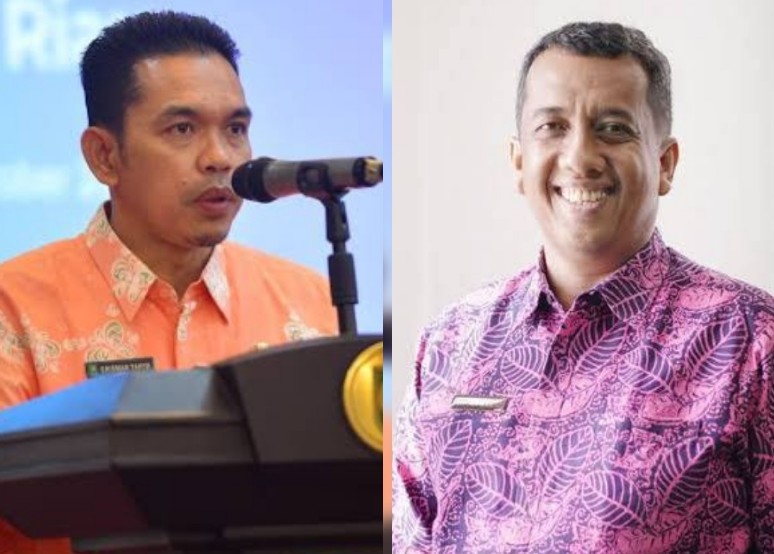 (ki-ka) Roni Rakhmat (kanan) dan Erisman Yahya (kiri) dua nama kandidat kuat Pj Bupati Inhil (foto/int)