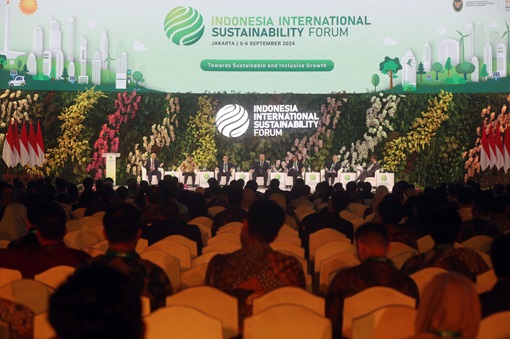 Managing Director RGE, Anderson Tanoto, menjadi pembicara pada Indonesia ISF di Jakarta Convention Center, Jakarta (foto/ist)