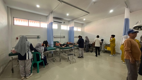 Tangsi Belanda Siak ambruk saat kunjungan pelajar (foto/int)