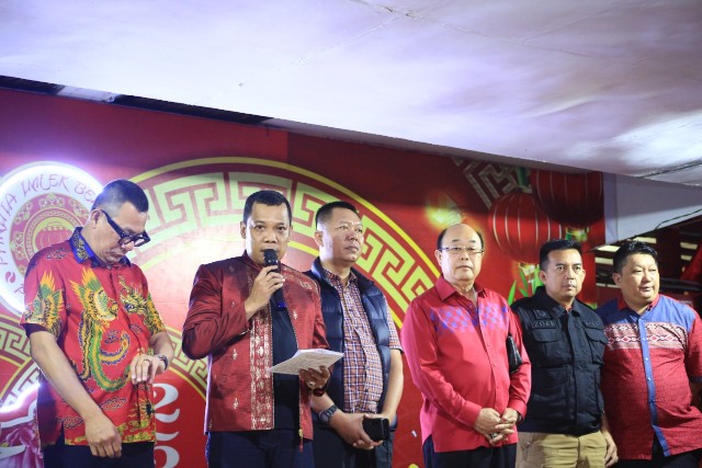 Pj Wako Muflihun hadiri perayaan Imlek Tahun 2574/2023 di Jalan Karet Pekanbaru (foto/int)