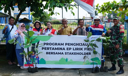 Pertamina EP Lirik hijaukan DAS Indragiri.(foto: dasmun/halloriau.com)