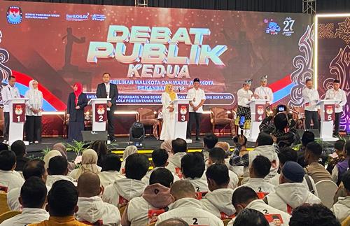 Debat Publik kedua Pilwako Pekanbaru 2024.(foto: dini/halloriau.com)