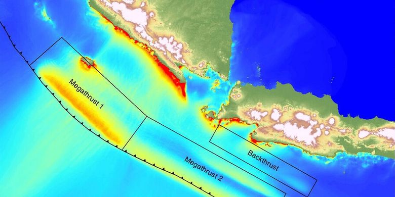 Ancaman megathrust di Indonesia.(foto: int)