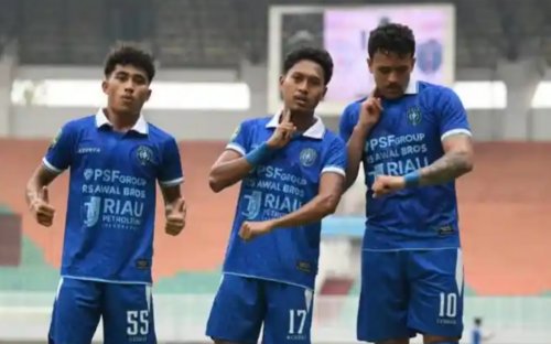 Skuad PSPS Pekanbaru sukses taklukkan Persikad Depok.(foto: tribunpekanbaru.com)