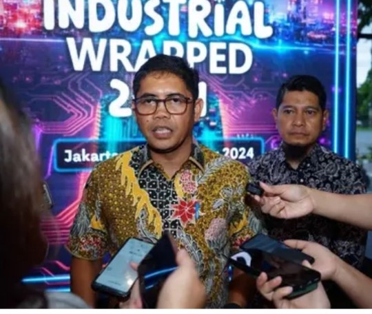 Plt Direktur Jenderal Ketahanan, Perwilayahan dan Akses Industri Internasional, Eko S. A Cahyanto pada kegiatan Kaleidoskop Industrial Wrap 2024 & Branding Jakarta Digital Industrial Parkway di CIBIS Park, kawasan TB Simatupang, Jakarta, Rabu 18 Desember 2024. 