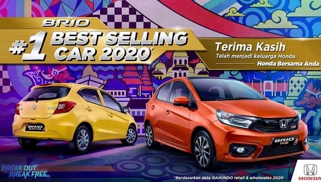 Selamat! Brio Mobil Paling Laris Sepanjang 2020