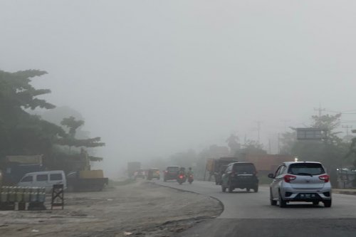 Kabut asap mulai selimuti Kota Pekanbaru.(ilustrasi/int)