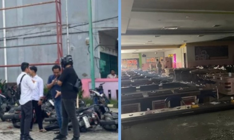 Bentrokan diduga dua Ormas terjadi di tempat cuci mobil di Jalan Tuanku Tambusai (foto/int)