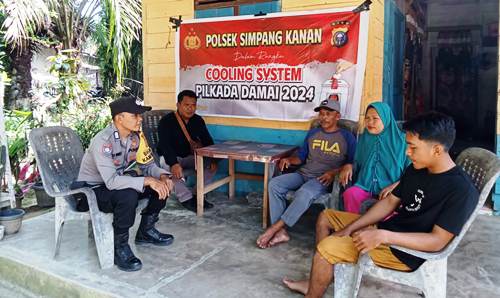 Kegiatan cooling system Polsek Simpang Kanan.(foto: afrizal/halloriau.com)