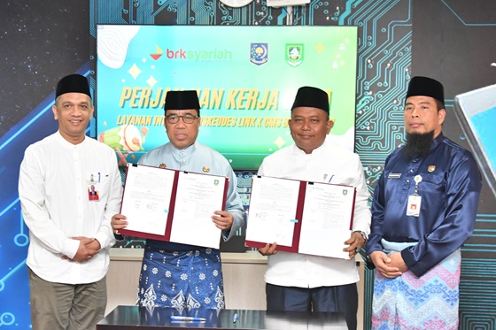 BRK Syariah sepenuhnya mendukung aplikasi Sistem Keuangan Desa (Siskeudes) di Bengkalis (foto/ist)