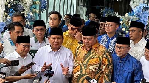 Ilustrasi kekuatan bakal Capres Prabowo Subianto semakin kuat ditambah Golkar dan PAN (foto/int) 