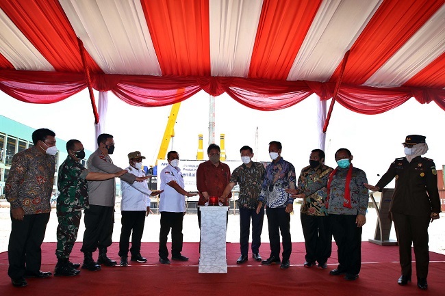 Peresmian groundbreaking Pabrik Kertas Kemasan APRIL Group yang dihadiri dan diresmikan oleh Menko Perekonomian Airlangga Hartarto serta Menteri Perindustrian Agus Gumiwang Kartasasmita, Gubernur Riau, Syamsuar. 