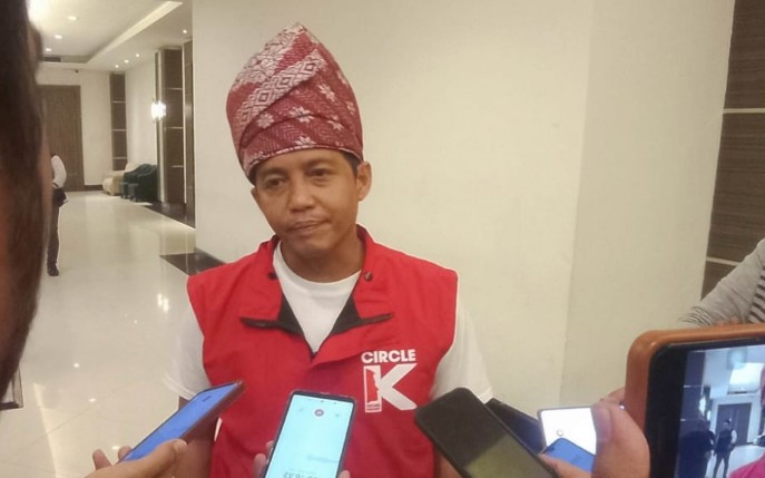 Sekjen DPP PSI Raja Juli Antoni yang juga Caleg DPR RI Dapil Riau 1 usai Kopdarwil di Pekanbaru (foto/riki)