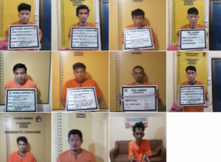 11 tahanan Polres Kampar kabur di tengah malam (foto/ist)
